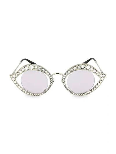 Shop Gucci Special Edition Sunglasses In Silver