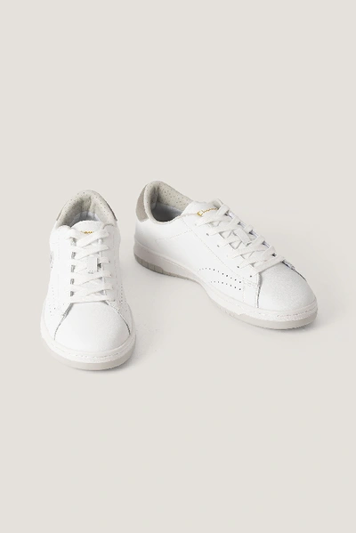 Shop Champion Low Cut Sneakers Court Club - White In White/silver