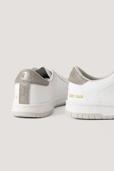 Shop Champion Low Cut Sneakers Court Club - White In White/silver