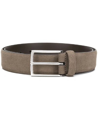 Shop Anderson's Square-buckle Belt In Brown