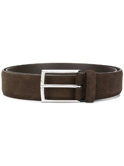 Shop Anderson's Square-buckle Belt In Brown