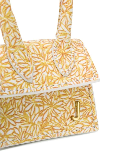 Shop Jacquemus Le Petit Chiquito Floral Micro Bag In Yellow