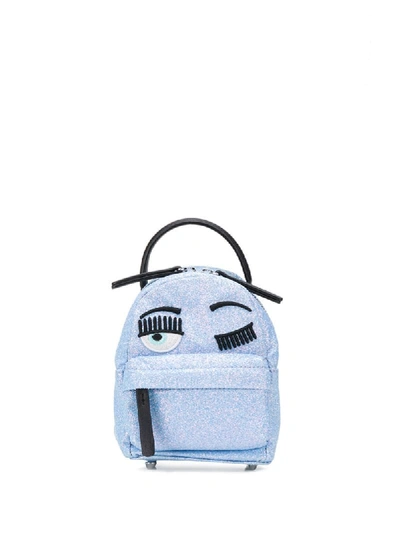 Shop Chiara Ferragni Flirting Mini Backpack In Blue