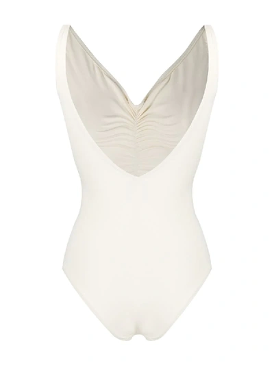 Shop Totême Sondrio One-piece Swimsiut In White