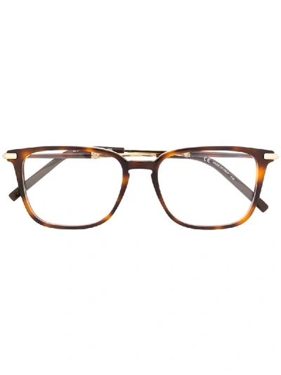 Shop Ferragamo Tortoiseshell Square-frame Glasses In Brown
