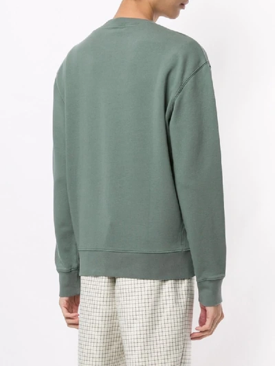 Shop Maison Kitsuné Yoga Fox Sweatshirt In Green