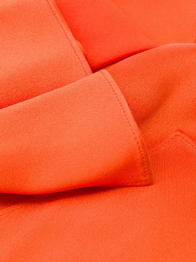 Shop Stella Mccartney Draped-ruffle Sleeveless Shift-dress In Orange