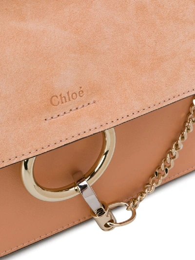 Shop Chloé Mini Faye Chain Bag In Neutrals