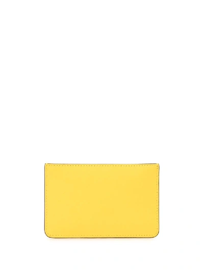 Shop Tory Burch Robinson Zipped Card Holder In Yellow