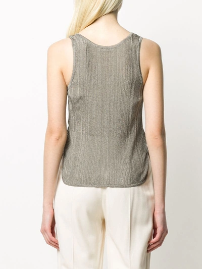 Shop The Row Metallic Effect Ribbed Tank Top