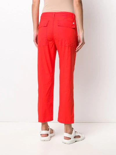 Shop Dondup Dylan Straight Trousers In Red