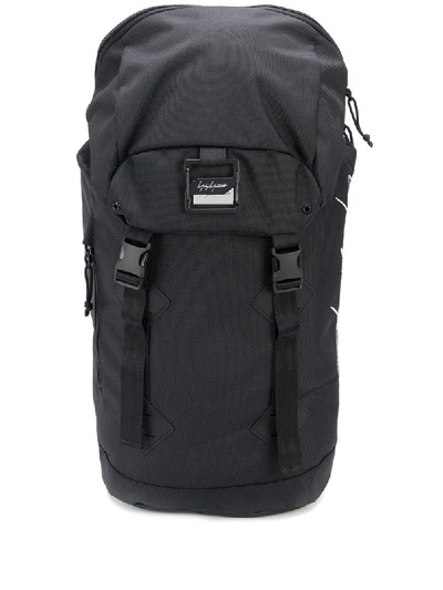 Shop Yohji Yamamoto Logo Backpack In Black