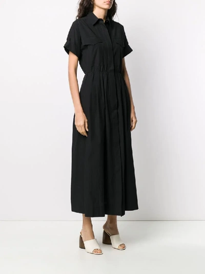 Shop Antonelli Cotton Shirt Dress In Black
