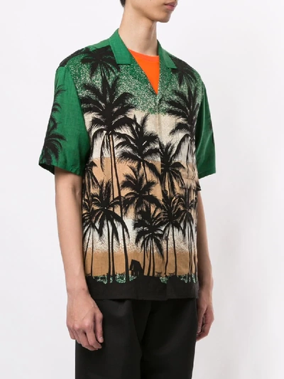 Shop Wooyoungmi Tropical-print Short-sleeved Shirt In Green