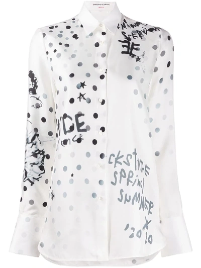 ERMANNO SCERVINO MIXED PRINT SHIRT 