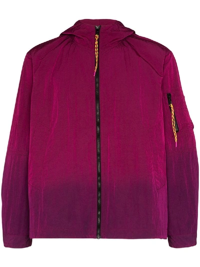 Shop Aries Ombré-dyed Windbreaker Jacket In Purple