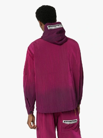 Shop Aries Ombré-dyed Windbreaker Jacket In Purple