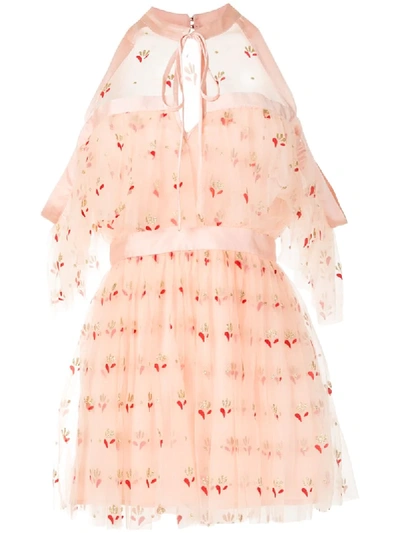 Shop Alice Mccall Cowboy Tears Off-the-shoulder Playsuit In Pink