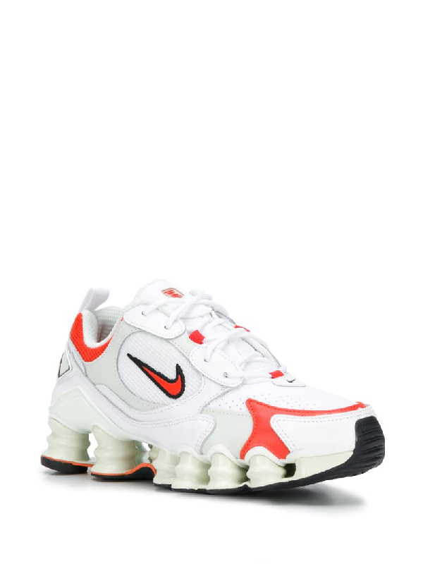 white & orange shox tl nova sneakers