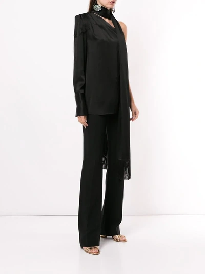 Shop Monse Regalia Scarf Blouse In Black