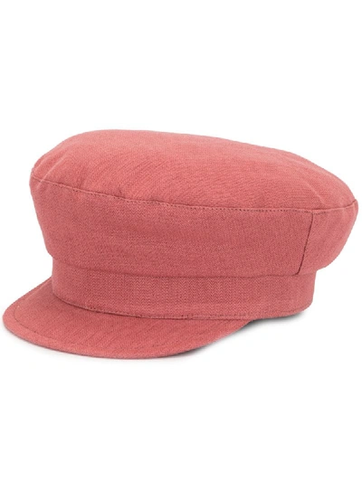 Shop Ann Demeulemeester Baker Boy Cap In Pink