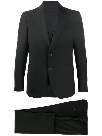 Shop Gabriele Pasini Plain Single Breasted Suit In Black
