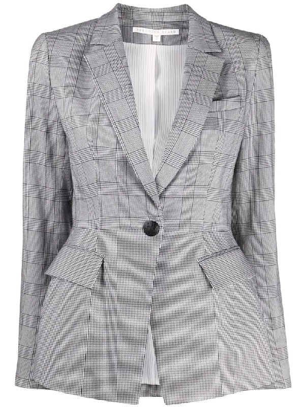 Veronica Beard Prince Of Wales Checked And Houndstooth Blazer In Black | ModeSens