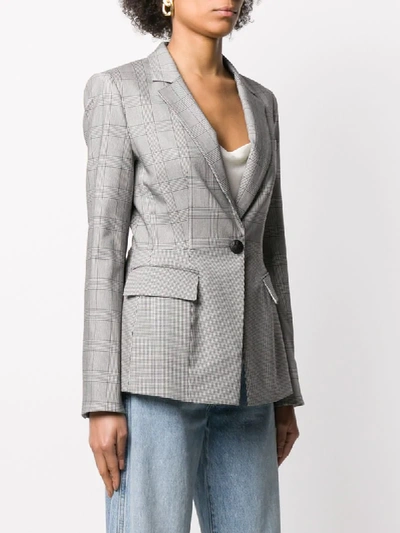 Veronica Beard Suri Checked Cotton-blend Blazer In Black