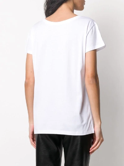 Shop Versace 90s Vintage Logo Print T-shirt In White