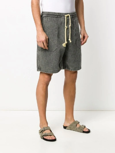 Shop Nanushka Jem Denim Shorts In Grey