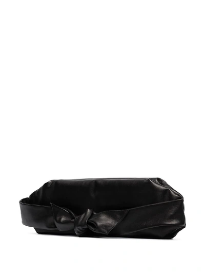 Shop Jil Sander Black Small Padded Leather Belt Bag