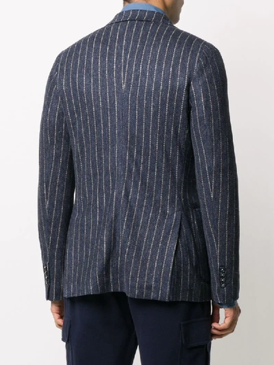 Shop Circolo 1901 Pinstripe Blazer In Blue