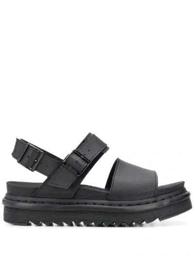 Dr. Martens Voss Leather Platform Slingback Sandals In Black | ModeSens