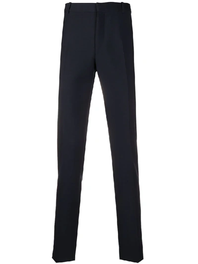 Shop Alexander Mcqueen Slim-fit Trousers In Blue