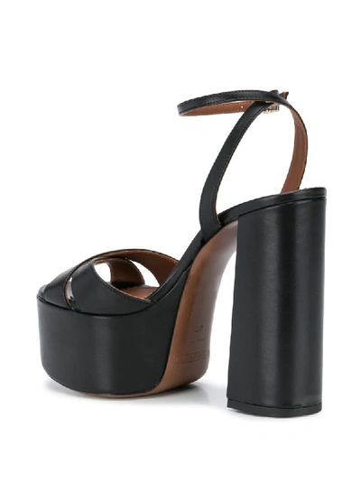 Shop L'autre Chose Leather Platform Sandals In Black