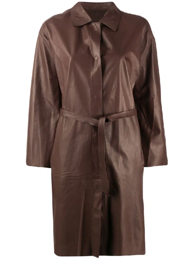 Shop Salvatore Santoro Single-breasted Coat In Brown