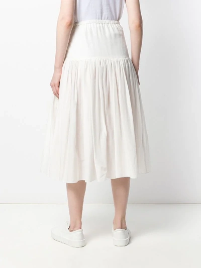Shop Sara Lanzi Tie-fastening Maxi Skirt In White