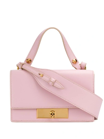 Shop Alexander Mcqueen Skull Lock Mini Bag In Pink