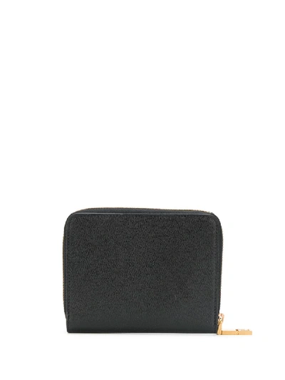 Shop Versace Medusa Compact Wallet In Black