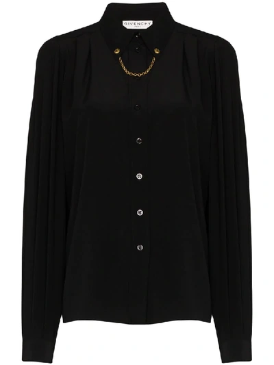 Shop Givenchy Chain Detail Shirt In Black