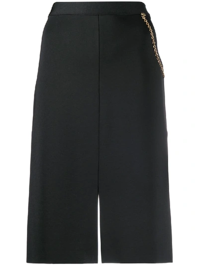 Shop Givenchy Chain Detail Straight Skirt In Black