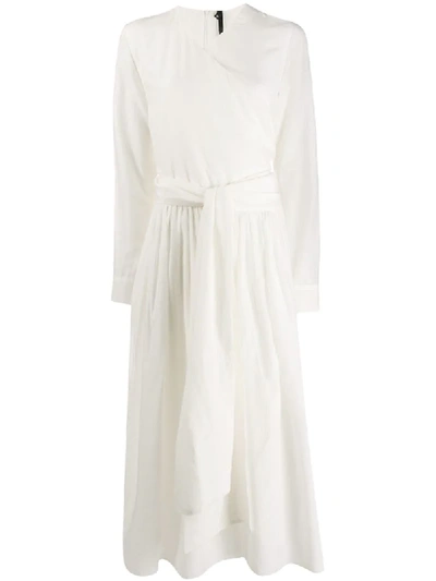Shop Sara Lanzi Wrap-style Maxi Dress In White