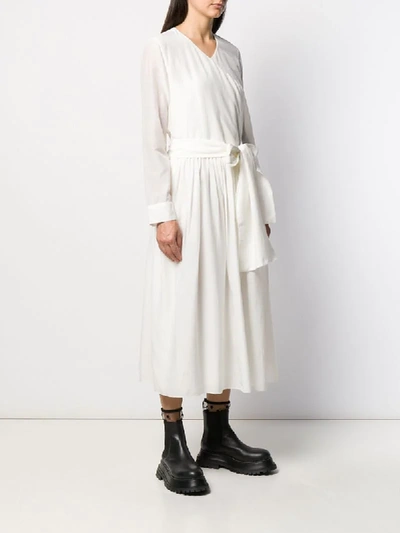 Shop Sara Lanzi Wrap-style Maxi Dress In White