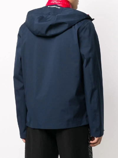 Shop Prada X 36th America's Cup Presented By  Hooded Jacket In Blue