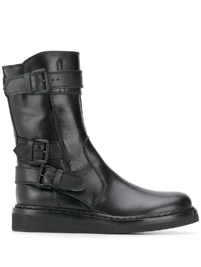 Shop Ann Demeulemeester Tucson Buckled Boots In Black