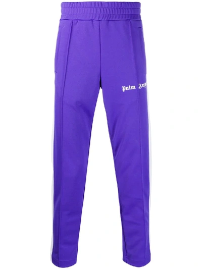 Shop Palm Angels Schmale Jogginghose In Purple
