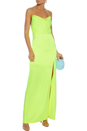 neon yellow gown