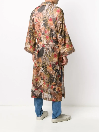 Shop Nanushka Kimo Le Coq Robe Coat In Brown