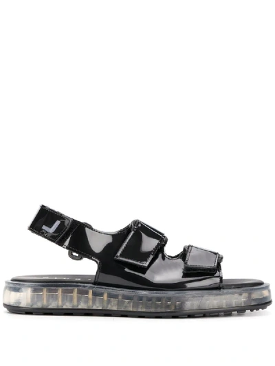 Shop Joshua Sanders Air Touch-strap Sandals In Black