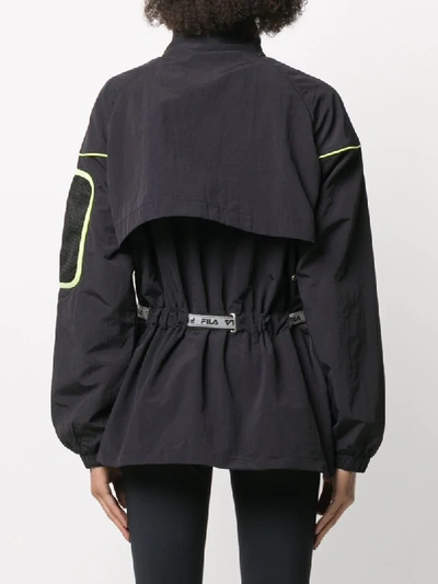 Shop Fila Una Windbreaker Jacket In Black